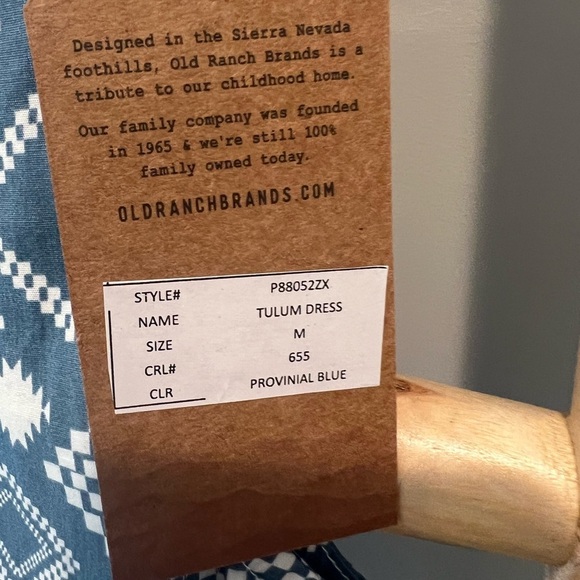 NWT Old Ranch M Organic Cotton Sleeveless Blue Geometric Pattern Tunic Dress - Picture 12 of 15